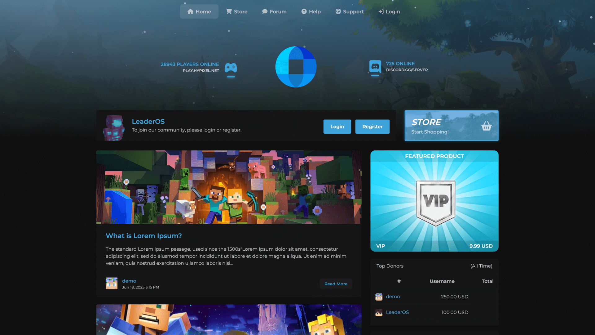 LeaderOS Cobalt Theme