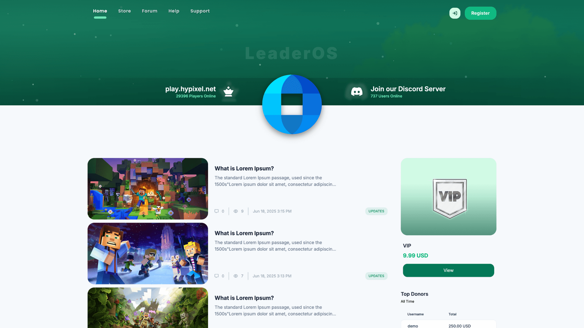 LeaderOS Moss Theme
