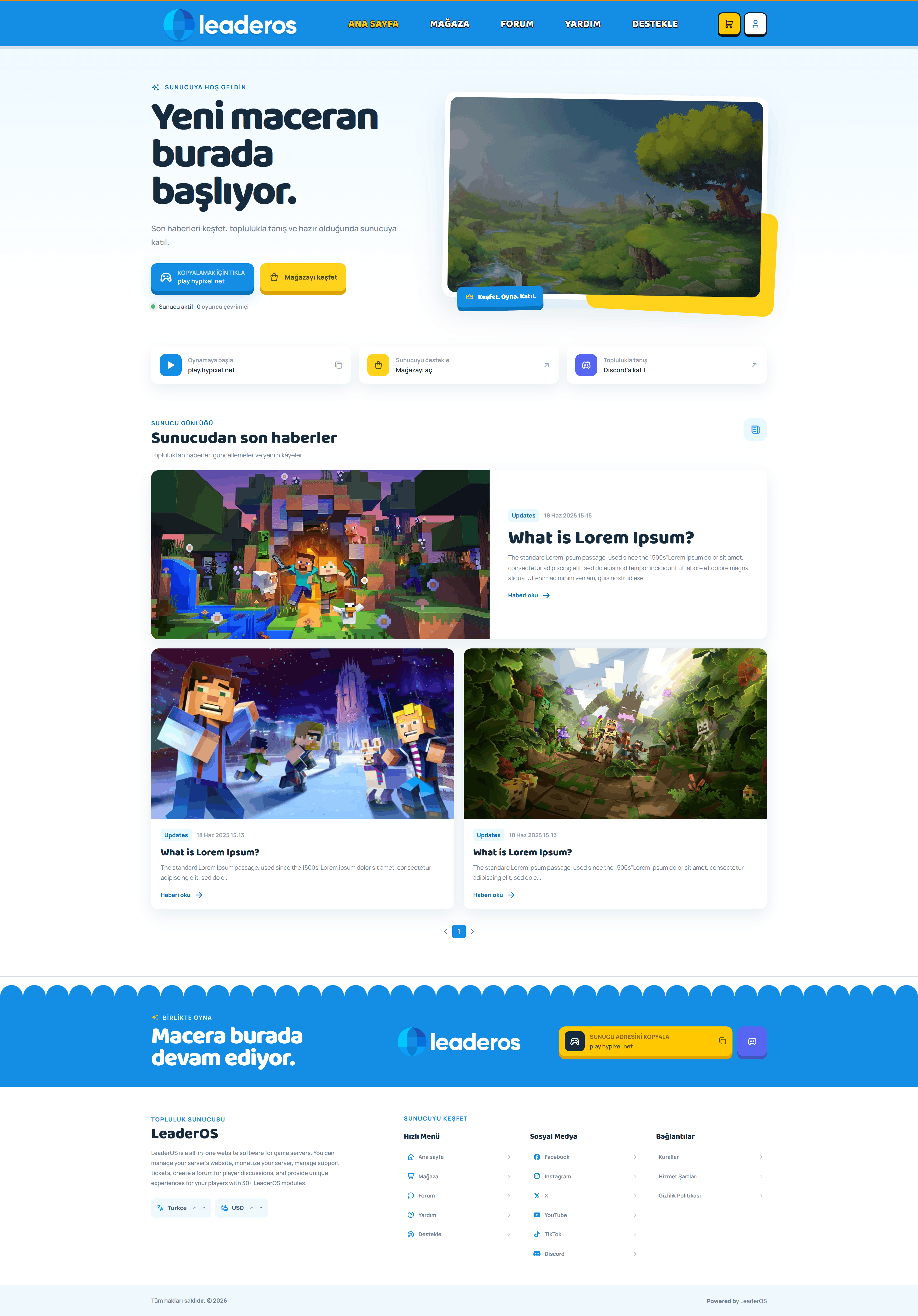 LeaderOS Ultima Teması Demo