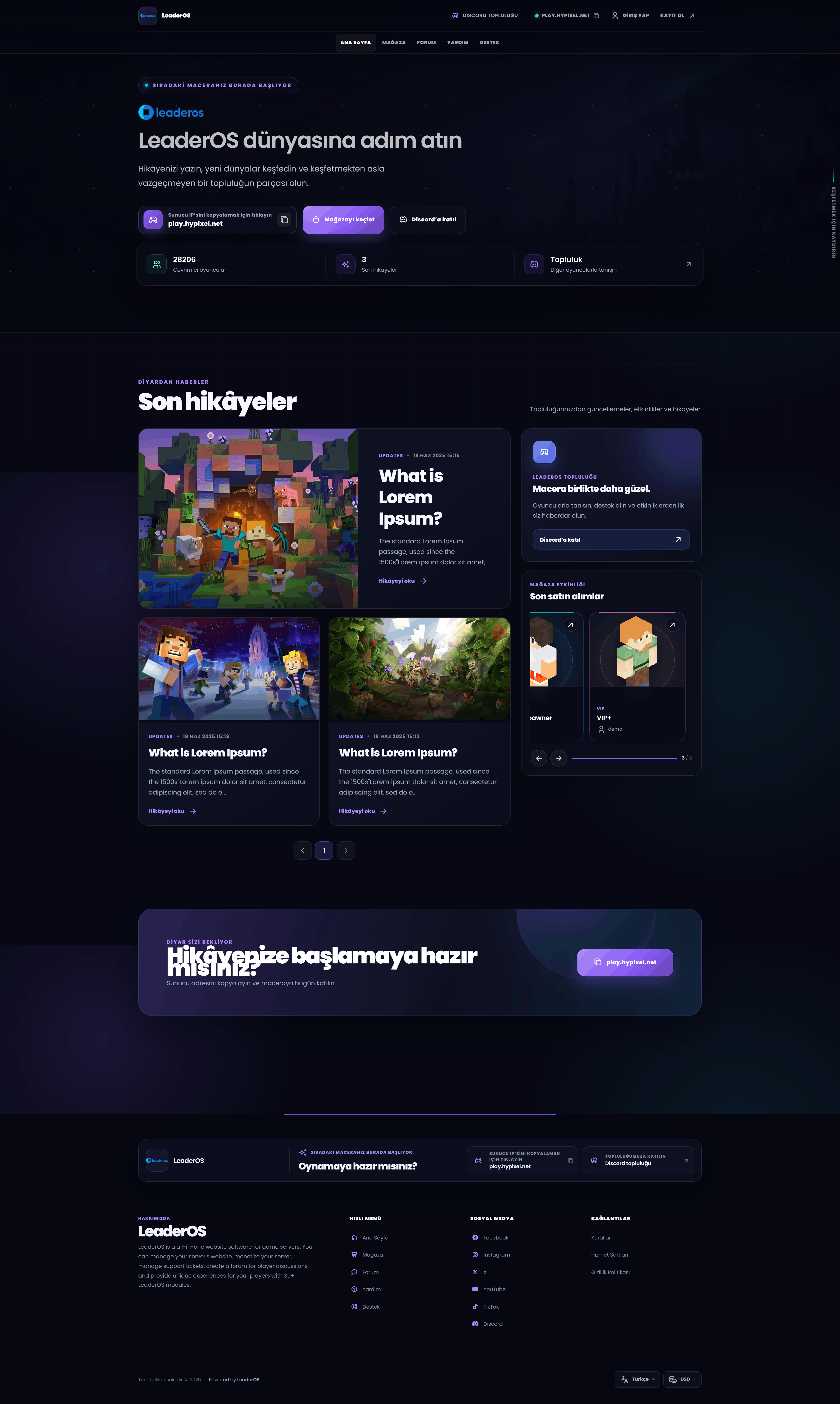 LeaderOS Vespera Teması Demo